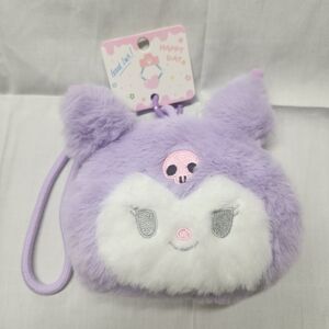 Sanrio - Kuromi - Plush Wristlet - Keychain - Coin Pouch Bag - NWT